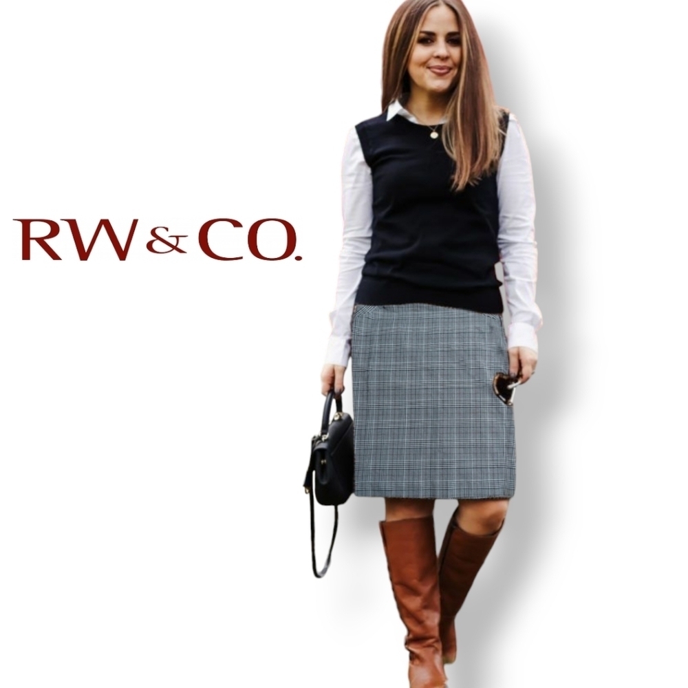 Corpcore Plaid High Waist Pencil Skirt